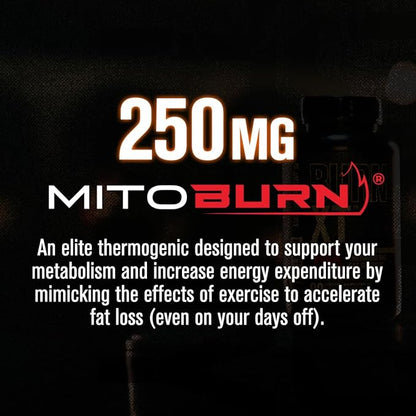 Jacked Factory Burn-XT Max - High-Performance Thermogenic Fat Burner & Appetite Suppressant for Weight Loss w/PurCaf Organic Caffeine, MitoBurn, Green Tea, Acetyl L Carnitine & More - 90 Capsules