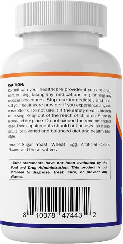Vitamatic Alpha Lipoic Acid (ALA) 600mg Per Serving - 240 Vegetable Capsules - 120 Servings - Non-GMO & Gluten Free