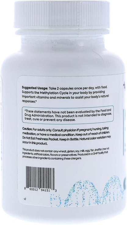 Methyl+ Methylated Multivitamin Complex with Methylfolate & TMG for Optimized Homocysteine, Brain, Cardiovascular & Neurotransmitter Support