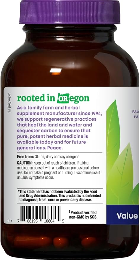 Oregon's Wild Harvest Turmeric 120 Count - Turmeric Capsules with BioPerine - Vegan, Gluten-Free, Non-GMO