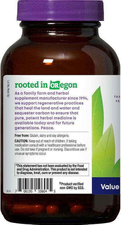 Oregon's Wild Harvest Turmeric 120 Count - Turmeric Capsules with BioPerine - Vegan, Gluten-Free, Non-GMO