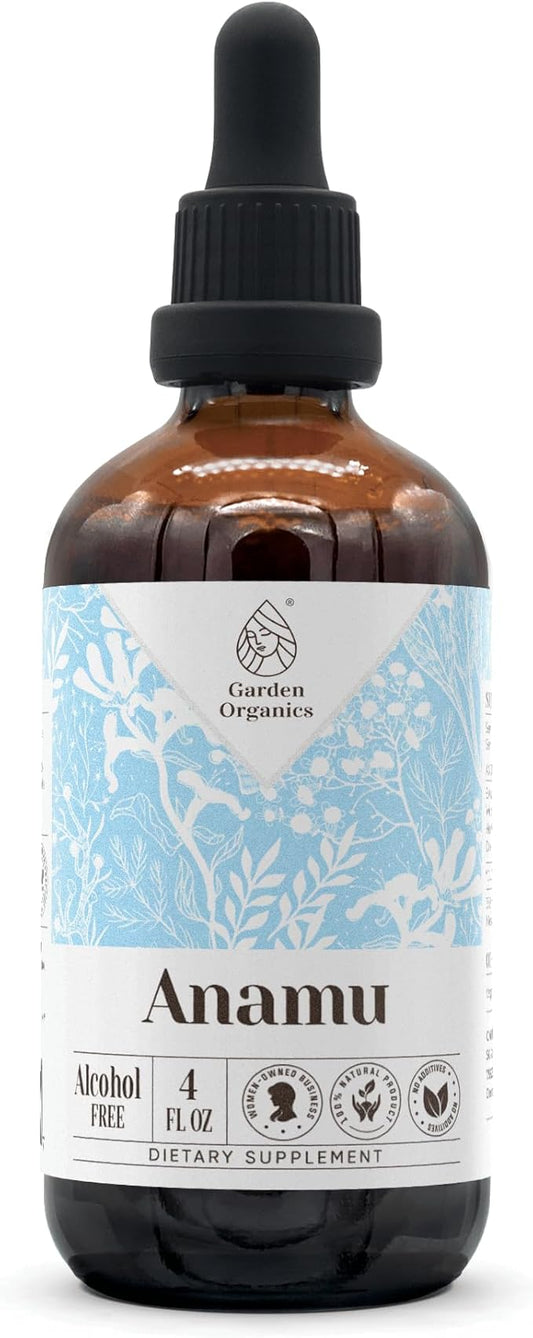 Anamu Alcohol-Free Natural Tincture Extract, Immune System Booster, Liquid Drops Made from 100% Wildcrafted Jamaican Guinea Hen Weed (Petiveria alliacea) Dried Herb (4 fl oz)