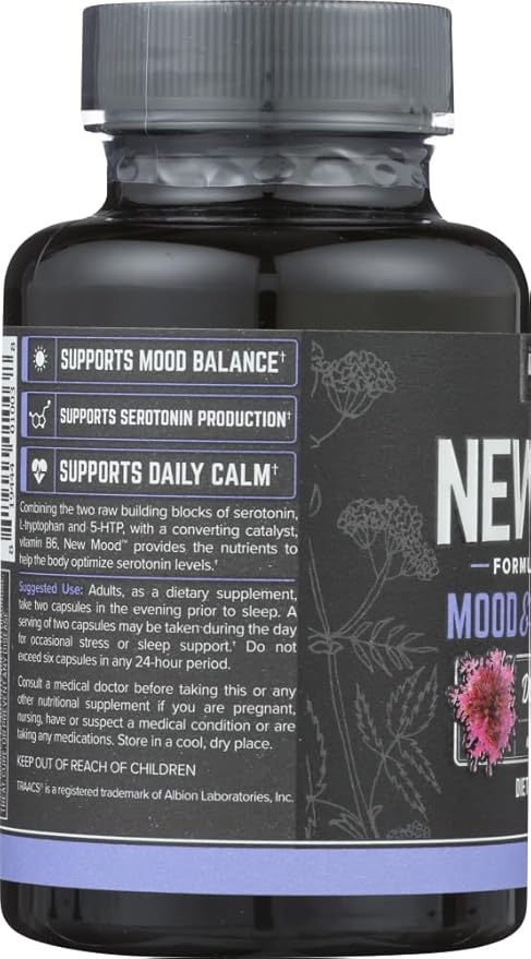 Onnit New Mood Dietary Supplement, Mood & Relaxation, Daily Stress Support, Gluten Free, 30 Capsules