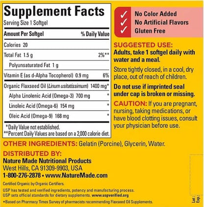 MUNCHIE MIX Flaxseed Oil 1400 mg Softgels for Heart Health (300 ct.)