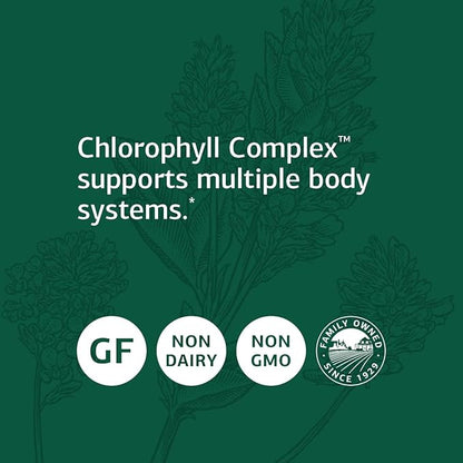 Standard Process Inc. Chlorophyll Complex - Immune Support, Antioxidant Activity, Skin Health and Hair Health Support with Vitamin A, Sunflower Lecithin, Buckwheat, Spanish Moss - 60 Softgels