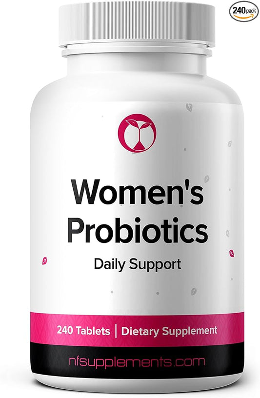 Probiotics for Women Supplement 240 Tablets 3 Billion CFU Made in The USA (240, Women's Probiotics)