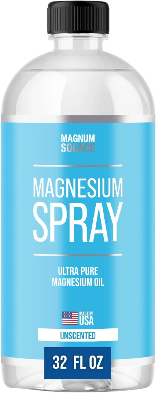 Magnesium Spray - Big 32 oz USP Grade Pure Magnesium Oil Spray - Made in USA Since 2008