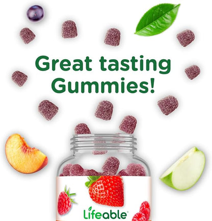 Lifeable Sugar Free Biotin Gummies | 5000mcg Vitamin B7 | Great Tasting Biotin Supplement | for Hair Growth, Skin and Nail Health | Hair Supplement for Women, Men, Adults | 90 Gummies
