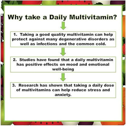120 Multivitamin Fruit and Vegetable Liquid Capsules, Loaded Multivitamins, Supplements, Multiple Vitamin has Many Antioxidants, Daily Women Men Senior Adult Multi Vitamins