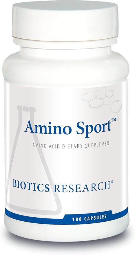 Biotics Research Amino Sport Broad Spectrum Amino Acids, Essential Amino Acids, BCAAs, Sports Recovery, Support Lean Muscle Mass 180 Capsules