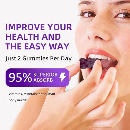 softbear Calcium Magnesium Zinc Gummies for Women, High Absorption Calcium Magnesium Supplement Chewable Calcium 600 mg for Bone Strength Vegan Elderberry Flavor 60 Gummies