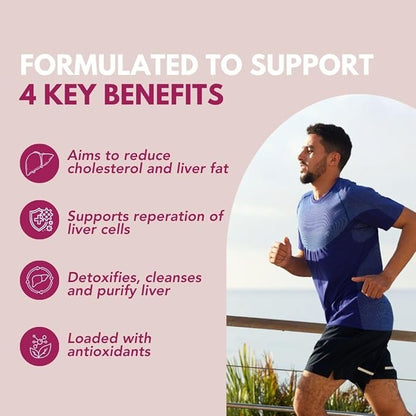 Unique Formula® Liver Support Supplement, Herbal Liver Detox with Milk Thistle, Artichoke Leaf, Buckwheat Sprouted, Methionine, Curcumin, Betaine, Plant-Based (90 Capsules)