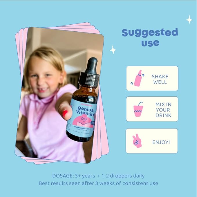 JoySpring Kids B Complex | Vitamin B Complex Liquid Drops with Elderberry, Zinc & Vitamin C | Support for Overall Wellness (1 fl oz) 30 Servings