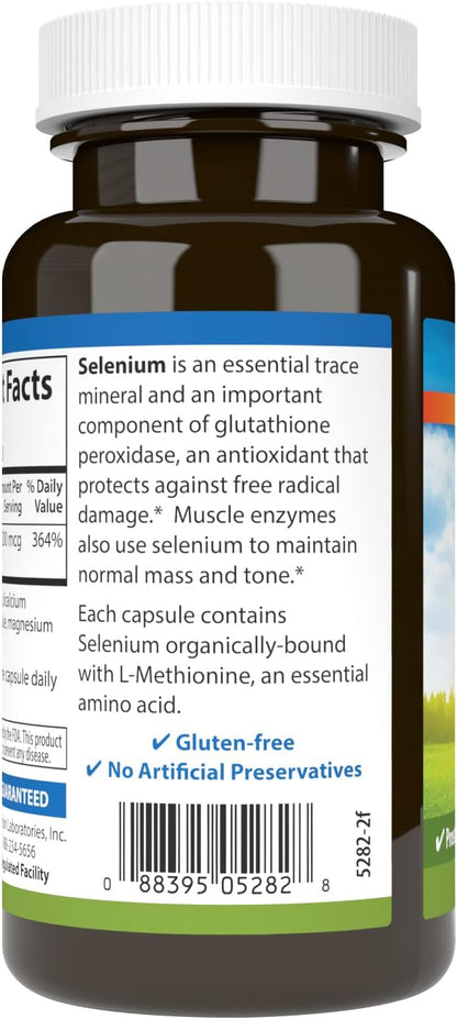 Carlson - Selenium, 200 mcg Yeast-Free, Prostate Health & Immune Support, Antioxidant, 180 capsules