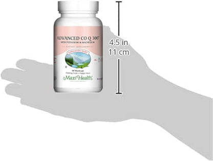 Maxi Health Advanced CO Q10 300 - Coenzyme Q10 - with Potassium & Magnesium - 60 Capsules - Kosher