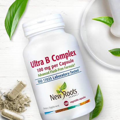New Roots | Ultra Vitamin B Supplement 100 Mg (180 Capsules)