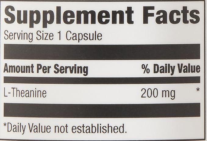 Amazon Elements Theanine 200mg 60 Capsules