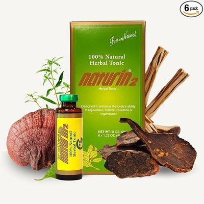 Herbal Immune Support & Adaptogen Drink - 6 Vials (40ml) | 30 Years of Herbal Wellness for Vitality, Energy & Digestive Health - Licorice Root, Astragalus, Hedyotis, Reishi Mushroom Extract
