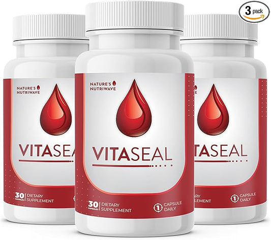 Vitaseal – Daily Support with Botanicals, Vitamins C E & Minerals – Natural Formula, Non-Habit Forming, Made in USA, Vegan-Friendly – 30 Capsules, 3 Month Supply