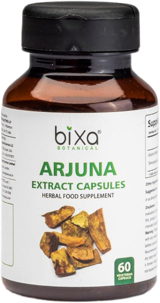 bixa BOTANICAL Arjuna (Terminalia Arjuna) | Potent Heart Tonic & Rejuvenative | Herbal Supplement for Heart Health | Superfood. (60 Count (Pack of 1), Arjuna Extract Capsules)