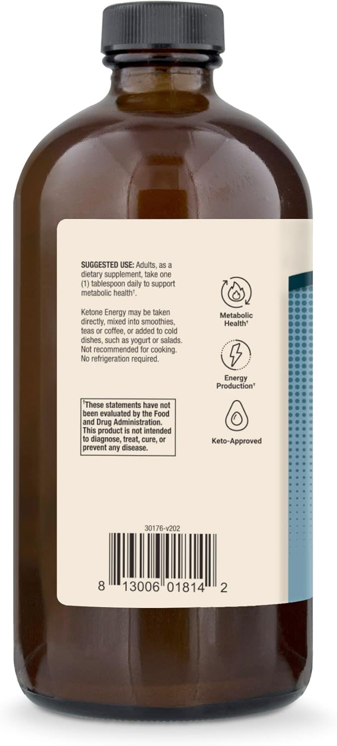 Dr. Mercola, Pure Power Ketone Energy Caprylic Acid MCT Oil, 16 FL oz (1 PT.) 473 mL, 31 Servings, Non GMO, Soy-Free, Gluten Free
