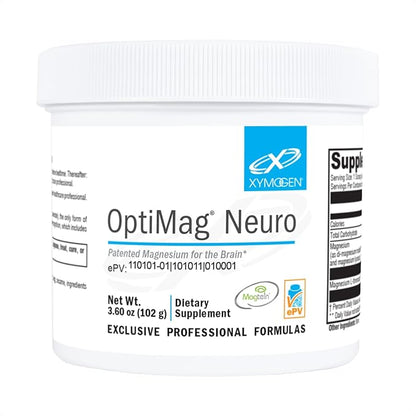 XYMOGEN OptiMag Neuro - Chelated Magnesium Powder - with Magnesium Glycinate & L-Threonate - Support Brain Health & Relaxation - Unflavored (60 Servings)