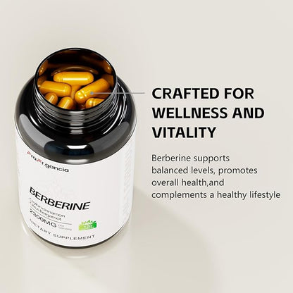Berberine Supplement 2300MG with HCI & Ceylon Cinnamon, Premium Berberine Capsules for Health Support, Advanced Formula for Men and Women- 120 Capsules