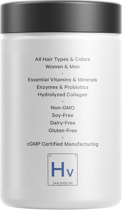 Codeage Hair Vitamins 10000 mcg Biotin, Keratin, Collagen, Vitamin A, B12, C, D3, E, Zinc, Turmeric, Probiotics, Enzymes, Inositol - Hair Care Support - Healthy Hair Supplement Pills - 120 Capsules