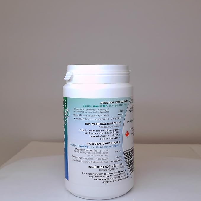 ITL Health Pure Magnesium Bisglycinate VIT K2 D3, 120 CT