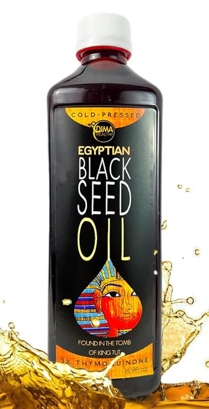 Cold-Pressed Egyptian Black Seed Oil with 3% Thymoquinone: Your Path to Natural Wellness [16.9 fl oz/500ml]…