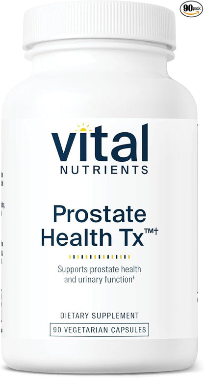 Vital Nutrients - Prostate Health Tx - Evidence-Based Prostate Support - 90 Vegetarian Capsules per Bottle