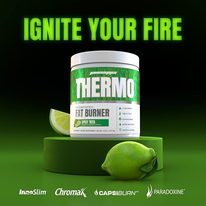 PROSUPPS Thermo Fat Burning Thermogenic Powder Spicy Rita and 3000 L-Carnitine Berry - Weight Management and Pre Workout - Energy, Mood, Appetite Control -