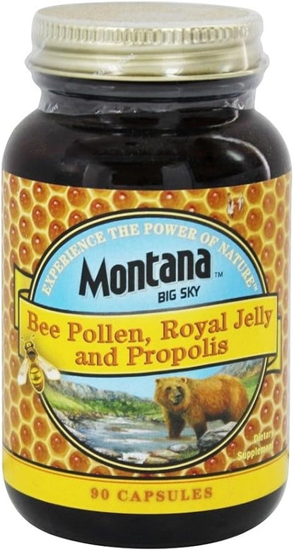 Honey Gardens Bee Pollen Royal Jelly and Propolis Capsules, 90 Count