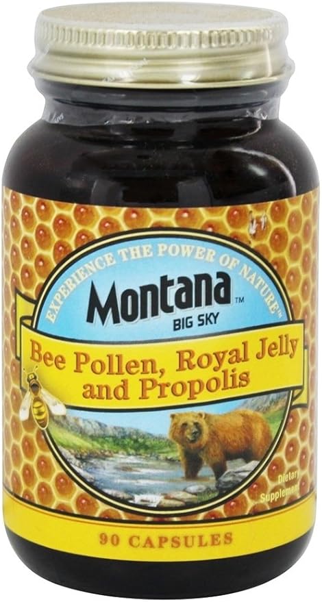 Honey Gardens Bee Pollen Royal Jelly and Propolis Capsules, 90 Count