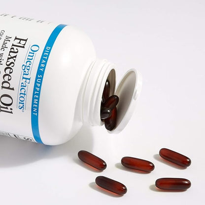 Omega Factors by Natural Factors, Flaxseed Oil, Supports Overall Health with Omega-3, 6 and 9 Fatty Acids, 360 softgels (360 servings)