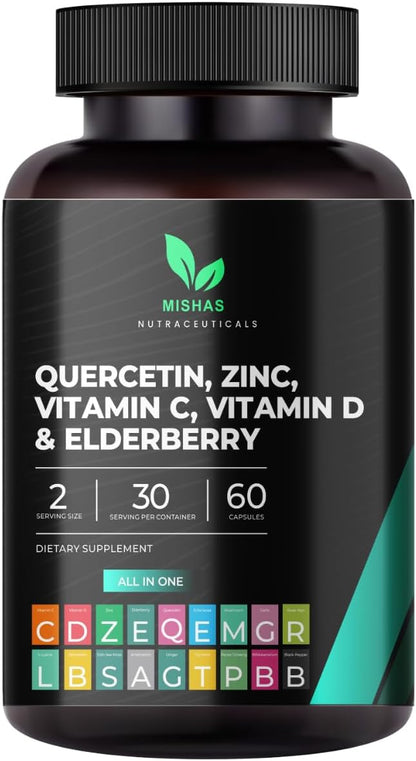 Bundle - Milk Thistle & Quercetin 60 Vegan Capsules - Total 120 Capsules