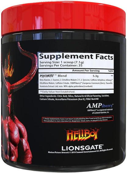 Insane Labz Hellboy Bundle, Psychotic Hellboy Pre Workout and Insane Amino BCAA, Increase Muscle Mass, Strength, Focus and Recovery Time, Fruit Punch