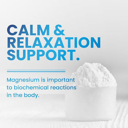 Magnesium Powder Supplement with Magnesium Citrate & Aquamin Magnesium - Magnesium Citrate Powder Drink Mix Unflavored - Bone, Heart & Muscle Support, Sugar Free, Gluten Free, Vegan - 60 Servings