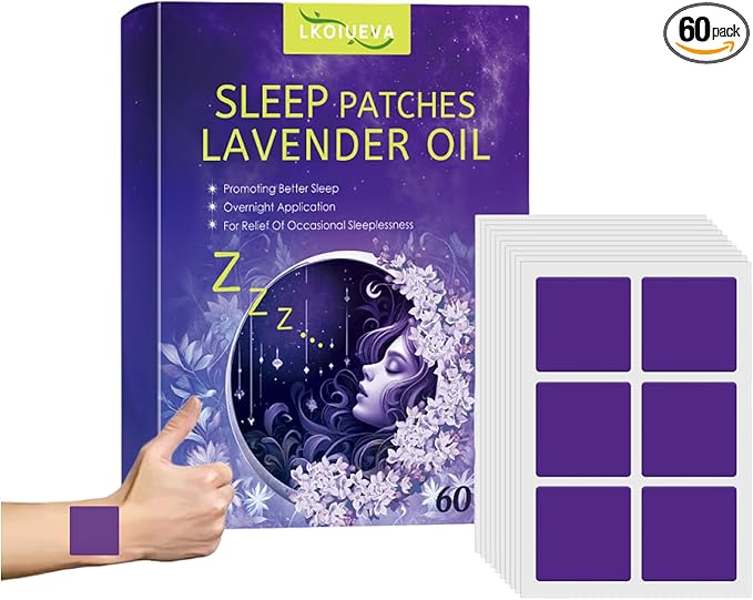 60 Pcs Sleep Patches for Adults Extra Strength, Natural Sweet Dream Sleeping Patch for Women and Men, Fast-Acting Sleeping Aid Patches, Easy to Apply Deep Sleep Patches
