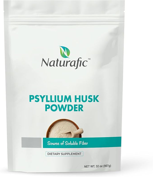 Psyllium Husk Powder – 100% Pure Natural Fiber for Digestive Health & Regularity, Non-GMO, Gluten-Free, Vegan, 32 oz – Supports Healthy Bowel Movements.