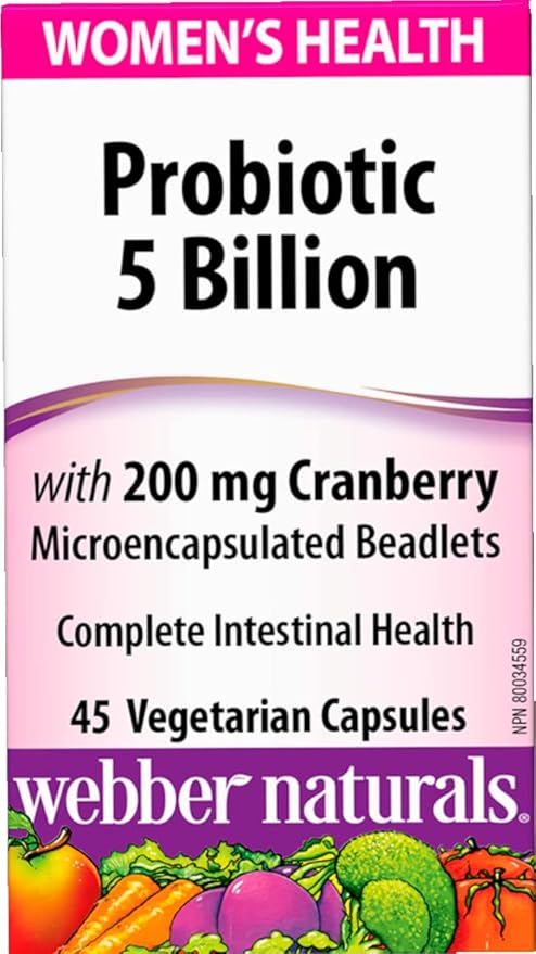 Webber Naturals Women's Multi Probiotic with Cranberry, 45 capsules