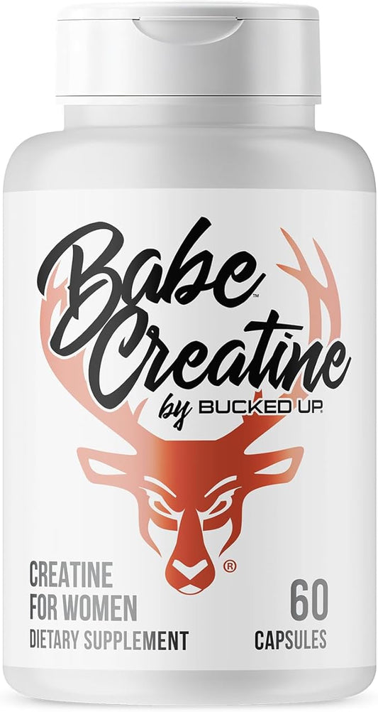 Bucked Up Babe Creatine Creatine HCL Capsules for Women, 750mg Serving - 60 Servings (60 Capsules)
