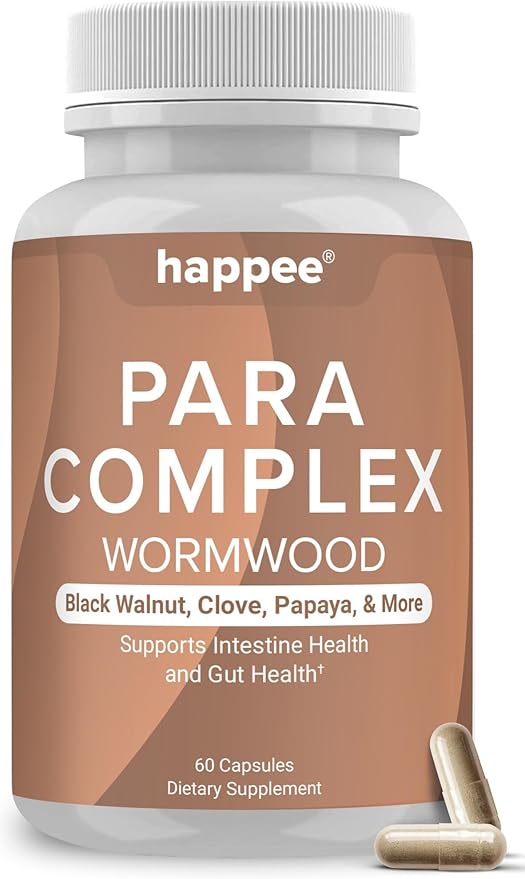 ParaComplex Intestinal Guard for Humans with Wormwood Black Walnut Cloves Garlic & More – Complete Herbal Cleanse for Gut Health & Digestive Balance – 60 Capsules