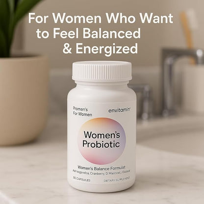 Probiotic for Women Balance Formula with Ashwagandha, Cranberry, Black Cohosh, D-Mannose, Hibiscus, & Dandelion - Support Your Microbiome