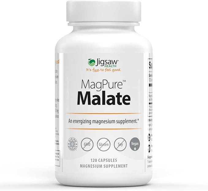 Jigsaw Health MagPure Malate | Premium Magnesium Malate Capsules | 120 Capsules