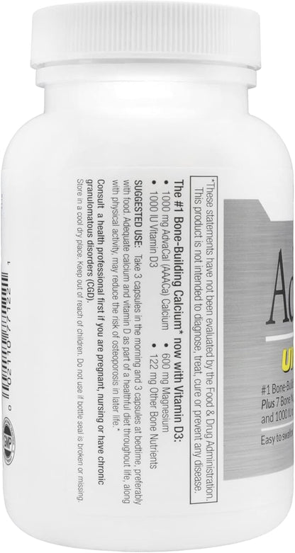 Lane Innovative - AdvaCAL Ultra 1000, Bone-Building Calcium*, Including Vitamin D3 and Magnesium, Easy Absorption (120 Servings) | Pack of 3