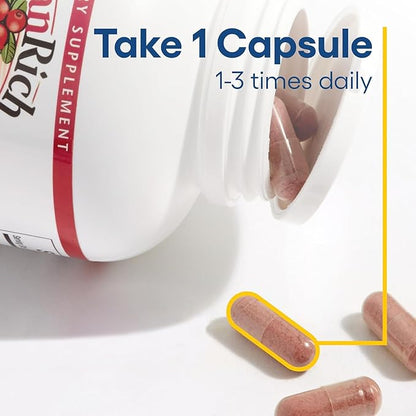 CranRich by Natural Factors, Super Strength Cranberry Concentrate, Antioxidant Supplement for Urinary Tract Support, Non-GMO, 90 Capsules