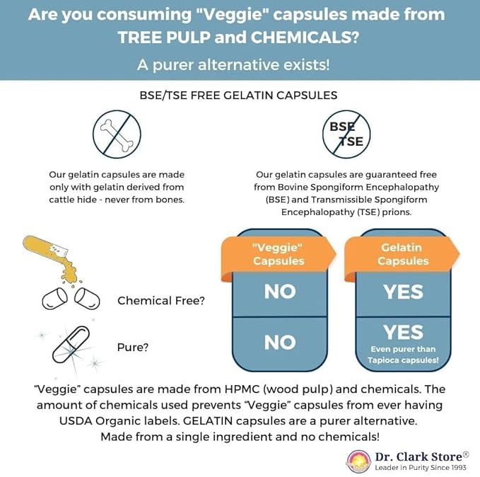 Dr. Clark Ginger Root Supplement - Digestive Support - 500 mg 100 Gelatin Capsules