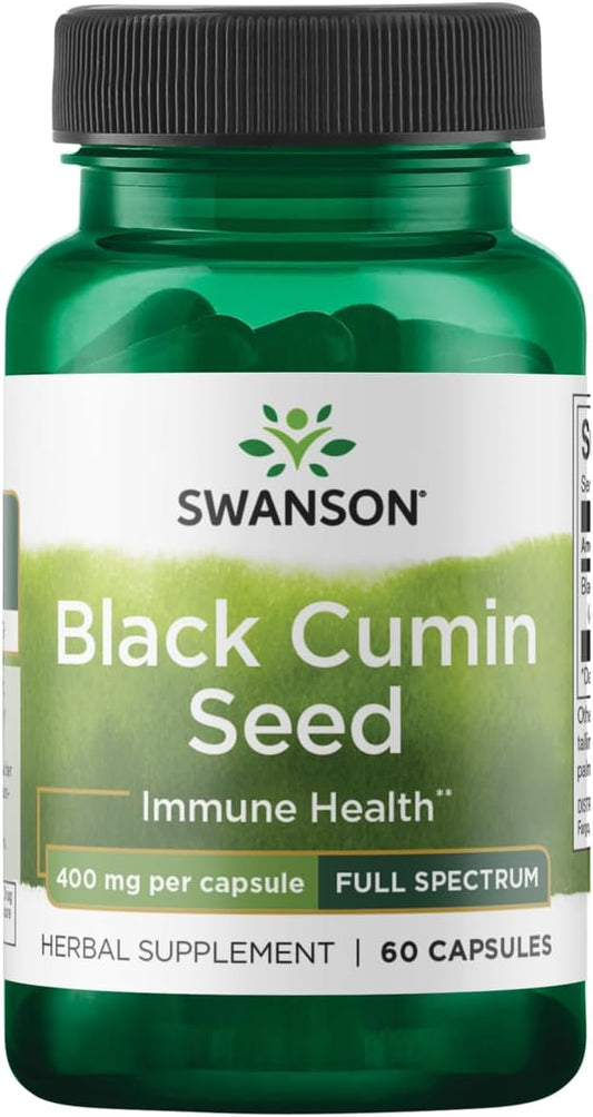 Swanson Full Spectrum Black Cumin Seed 400 Milligrams 60 Capsules