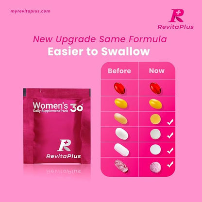 Multivitamin for Women with Vitamin A,B,C,D3,E,K2,Biotin, Collagen,Krill Oil,Cranberries Supports Energy,Wellness,Beauty and Immune - Vitamin Packs for Women Health 30 Packs